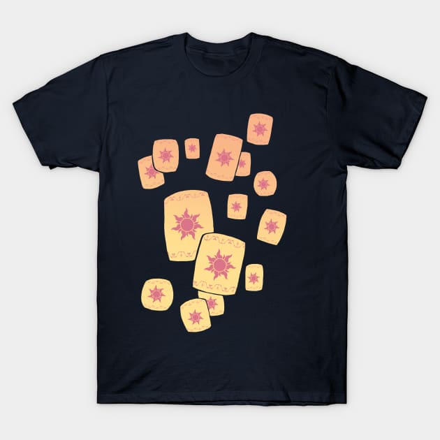 Floating Lanterns Gleam T-Shirt by lunalalonde